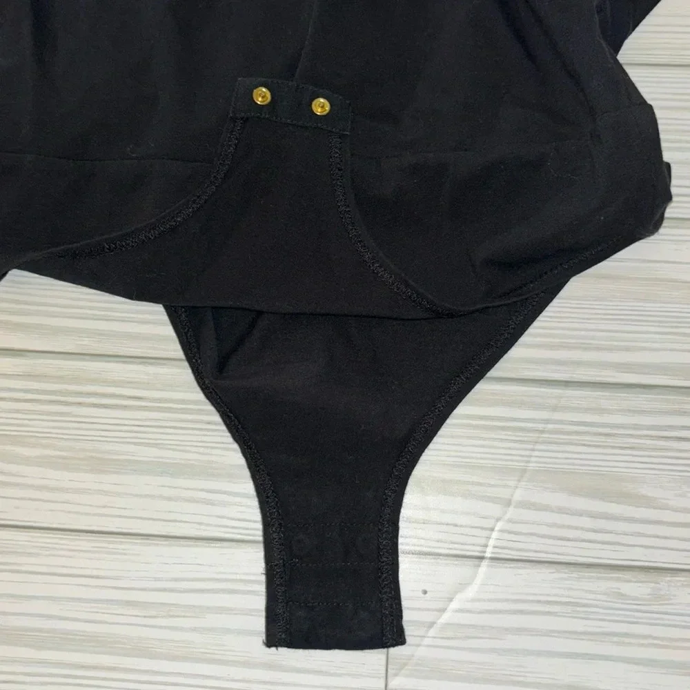 J.Crew Black Ruffle Bodysuit
